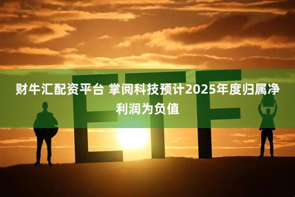 财牛汇配资平台 掌阅科技预计2025年度归属净利润为负值